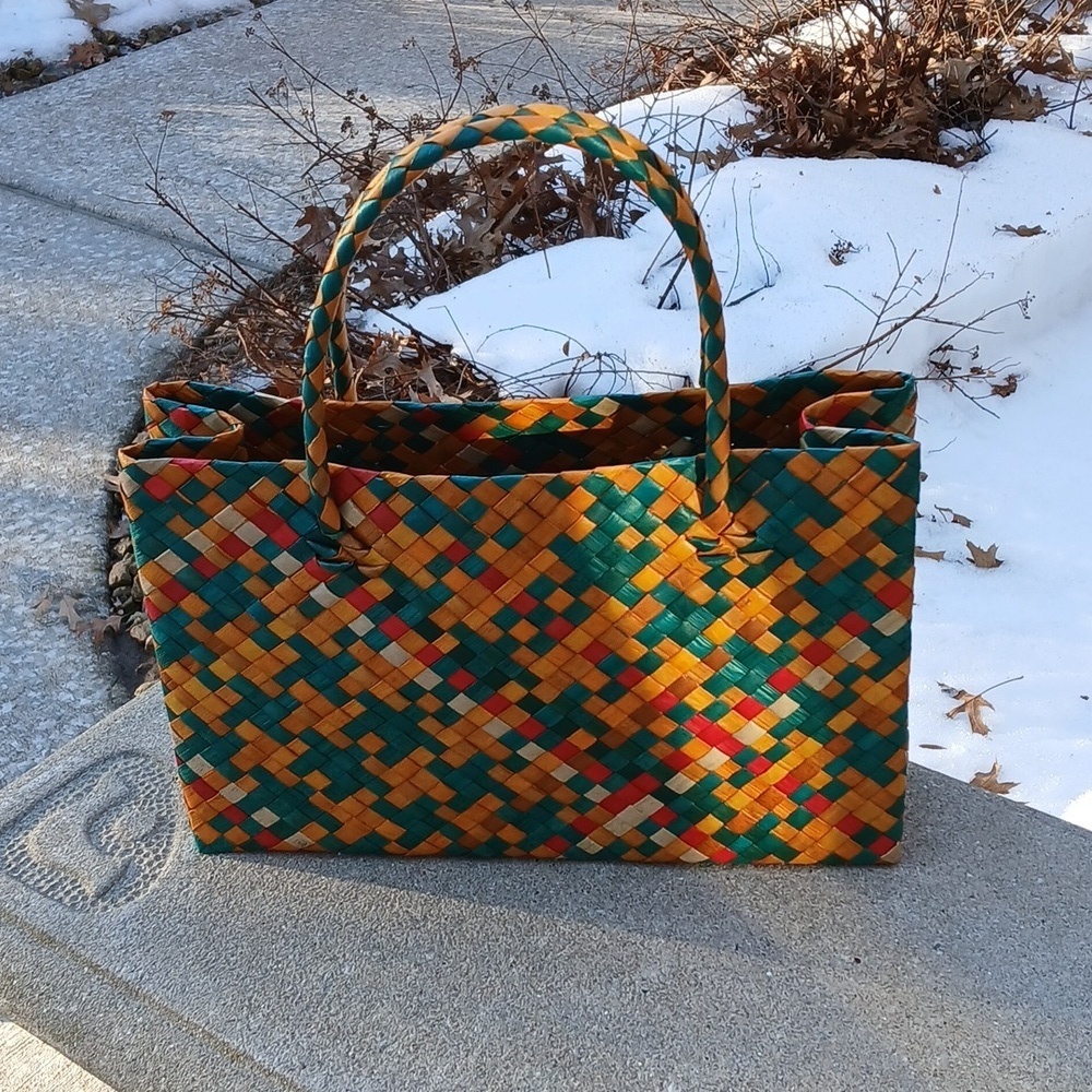 Pandon Straw Woven Handbag Vintage - Picture 11 of 12